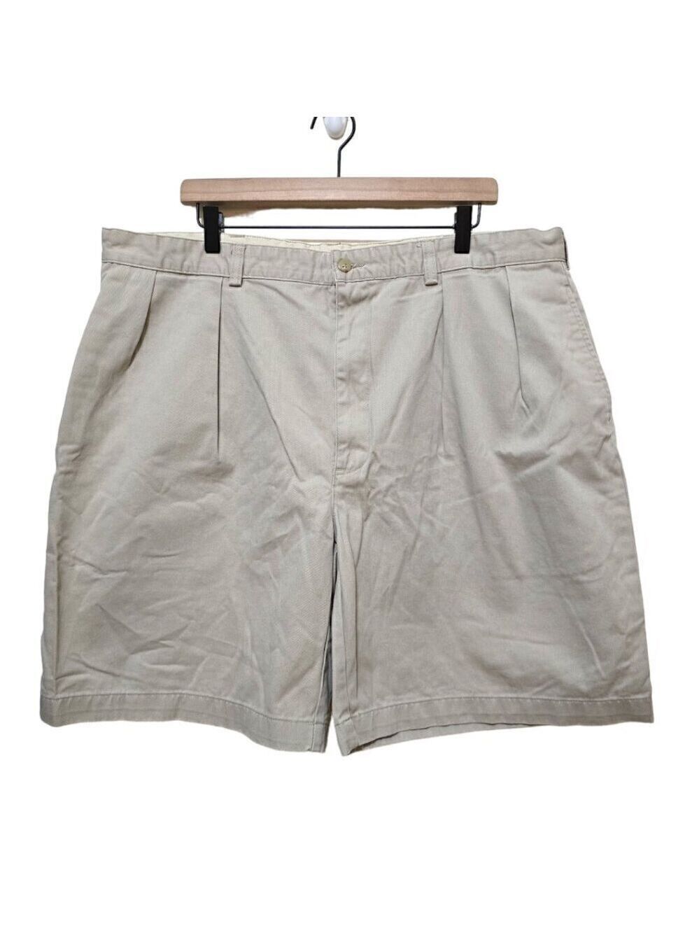 Ralph Lauren Polo Chino Khaki Pleated Tyler 9" Shorts Sz 42